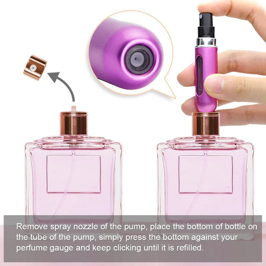 5Ml/8Ml Perfume Spray Bottle Mini Portable Refillable Aluminum Atomizer Bottle 5Ml Container Perfume Refill Bottle Travel