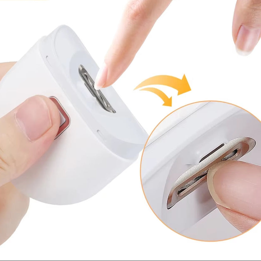 Electric Nail Clipper with Grinding & Polishing & LED Light, Rechargeable Automatic Nail Trimmer for Baby & Adult Manicure